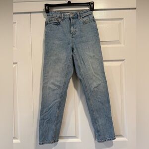 Topshop Original Mom jeans in bleach wash - MBLUE